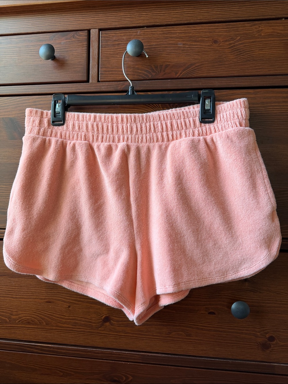 Victoria's Secret On Point Peach Pink Terry Lounge Shorts